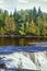 Sliding down the flat rocks before the huge fall - Kakabeka Falls, Thunder Bay, ON, Canada