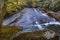 Sliding Rock quiet on a chilly fall day in the mountains