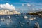 Sliema Bay in Malta, residential area and old town