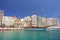 Sliema, Malta - may 2018: Wooden sailboat in Sliema Harbour in sunny day