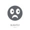 Slightly Frowning emoji icon. Trendy Slightly Frowning emoji log