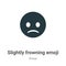 Slightly frowning emoji vector icon on white background. Flat vector slightly frowning emoji icon symbol sign from modern emoji