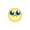 Slightly frowning face emoticon flat icon