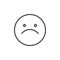 Slightly frowning face emoticon line icon