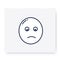 Slightly frowning face line icon. Editable