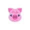 Slightly Frowning Piggy Face Emoji flat icon