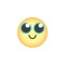 Slightly smiling face emoticon flat icon