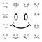 Slightly, smiling, face flat vector icon in emotions pack