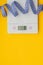 Slim concept. Scale and measuring tape on bright yellow background top view, Flat lay, copy space