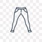 Slim Fit Pants vector icon isolated on transparent background, l
