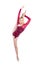 Slim flexible woman rhythmic gymnastics art dancer