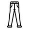 Slim jeans icon, outline style