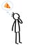 Slim stick figure man on a diet, hungry, craving pizza, unhealthy food, comfort food, stress