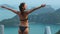 Slim woman enjoy ang thong national marine park