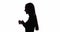 slim woman silhouette hydration diet glass water