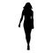 Slim woman vector silhouette