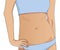 Slim woman waist and arms