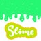 Slime colourful glossy dripping stains vector illustration