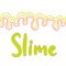 Slime colourful glossy dripping stains vector illustration.