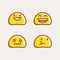 Slime Emoji Characters A Collection of Adorable Yellow Faces