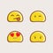 Slime Emoji Characters A Collection of Adorable Yellow Faces