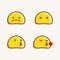 Slime Emoji Characters A Collection of Adorable Yellow Faces
