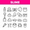 Slime Mucus Liquid Collection Icons Set Vector