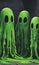 Slimy Halloween Ghosts Background Design Horror Wallpaper Illustration Digital Art - ai generated