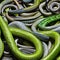 A slimy and wriggly texture with writhing snakes and worms1, Generative AI