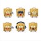 Sling bag school cartoon character are playing games with various cute emoticons