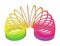 Slinky, Rainbow Plastic Helix Spring Toy, Colored Outline Illustration