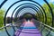 Slinky springs to fame bridge Oberbausen, Germany