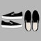 Slip on sneaker shoes footwear template clip art collection