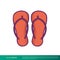 Slipper Sandal - Summer Icon Vector Logo Template Illustration Design. Vector EPS 10