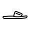 slippers footwear line icon vector illustration