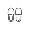 Slippers line icon