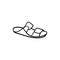 Slippers man casual line art design