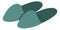 Slippers pair. Green cozy comfortable home footwear