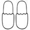 Slippers. The subject of domestic wardrobe. Vector illustration in doodle style. Contour on an isolated white background. Sketch.