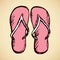 Slippers. Vector drawing