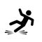 Slippery floor danger vector pictogram