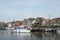 Slipway in use in de harbor of Urk