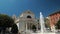 Slo motion view of the church of SS. Pio and Antonio in the main square of Anzio, built between 1851 and 1855