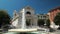 Slo motion view of the church of SS. Pio and Antonio in the main square of Anzio, built between 1851 and 1855