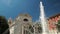 Slo motion view of the church of SS. Pio and Antonio in the main square of Anzio, built between 1851 and 1855