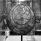 Sloane Astrolabe at British Museum in London, black and white