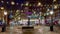 Sloane Square London at night at Christmas time - LONDON, UK - DECEMBER 12, 2023