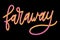 Slogan FaRAWAY phrase graphic vector Print Fashion lettering calligraphy