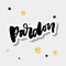 slogan Pardon Sticker for social media content. hand drawn illustration design. Bubble pop art comic style poster, t shirt print,