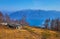 The slope of Cimetta Mount against Lake Maggiore, Locarno, Switzerland